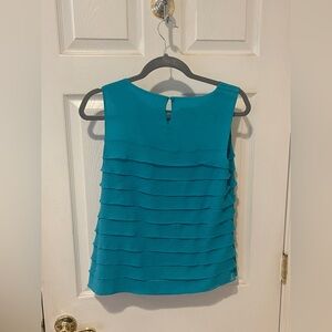 Talbots Turquoise Layered Sleeveless Blouse